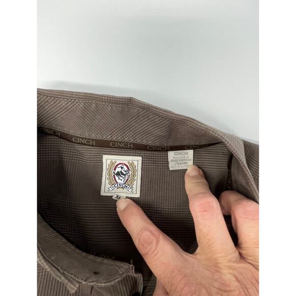 Cinch Men's Button Down Long-Sleeve Dress Shirt size XL Pre-owned - Picture 9 of 10